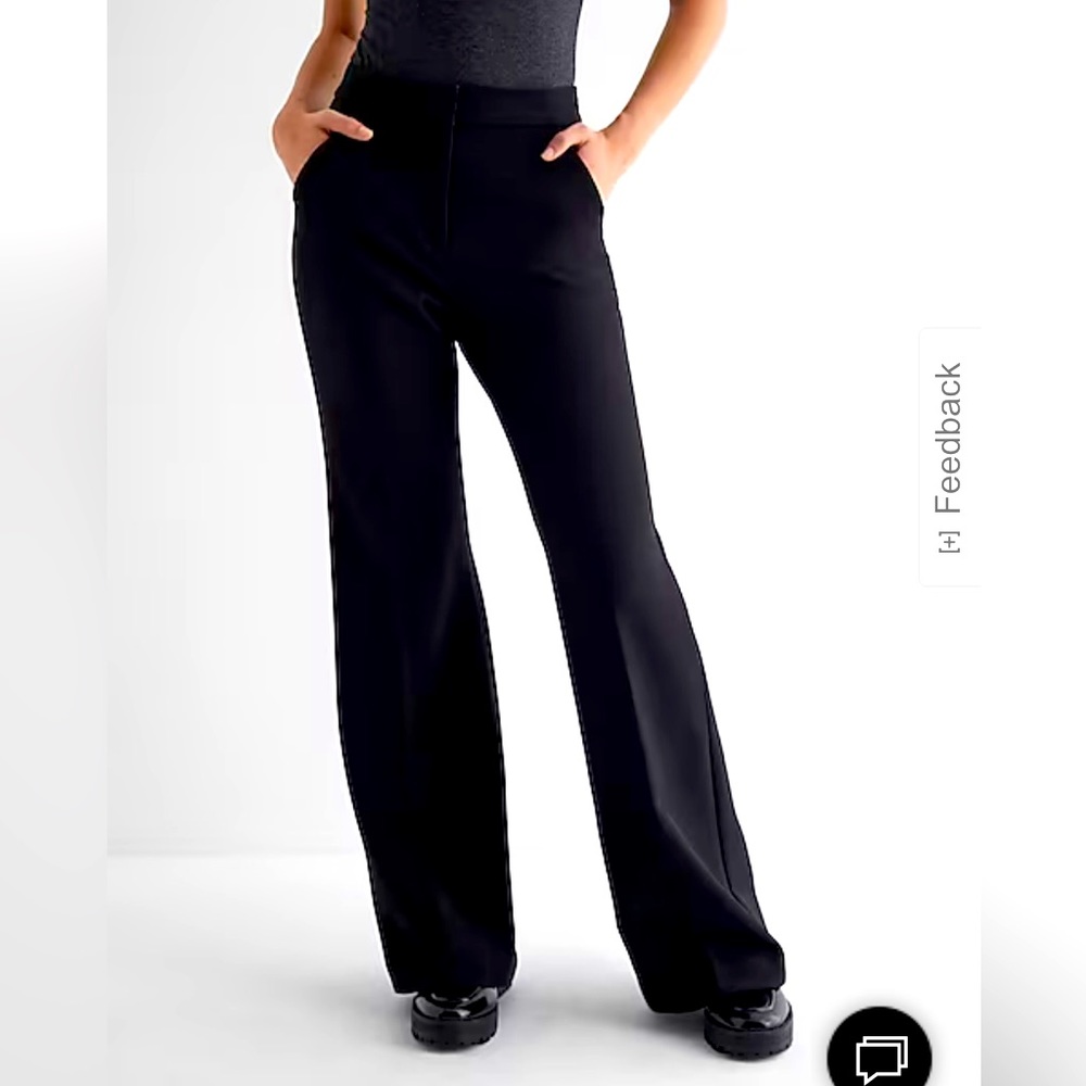 Express Editor Flare Trouser High Rise Pants